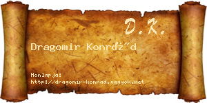 Dragomir Konrád névjegykártya